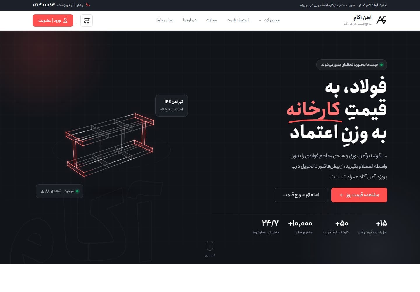 نمای دسکتاپ پروژهٔ آهن آکام